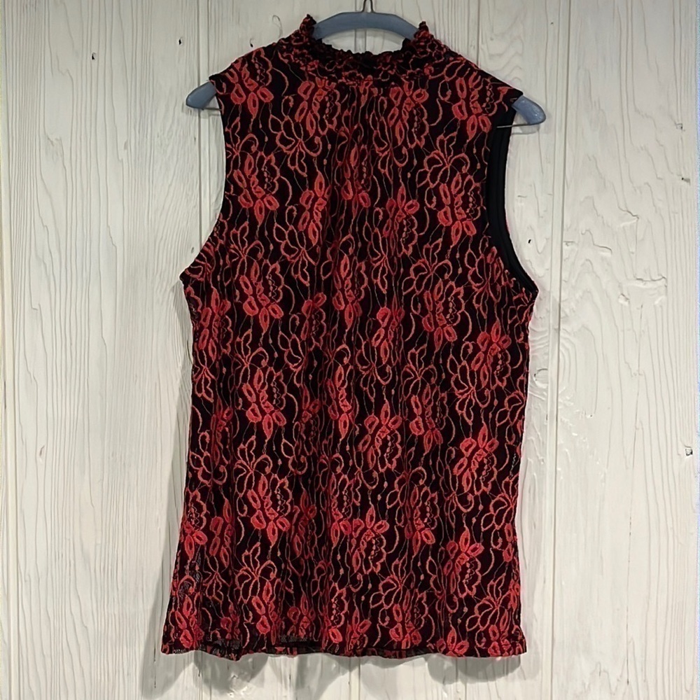 Eve & Maddie High Elastic Neck Sleeveless Tank, Size XL